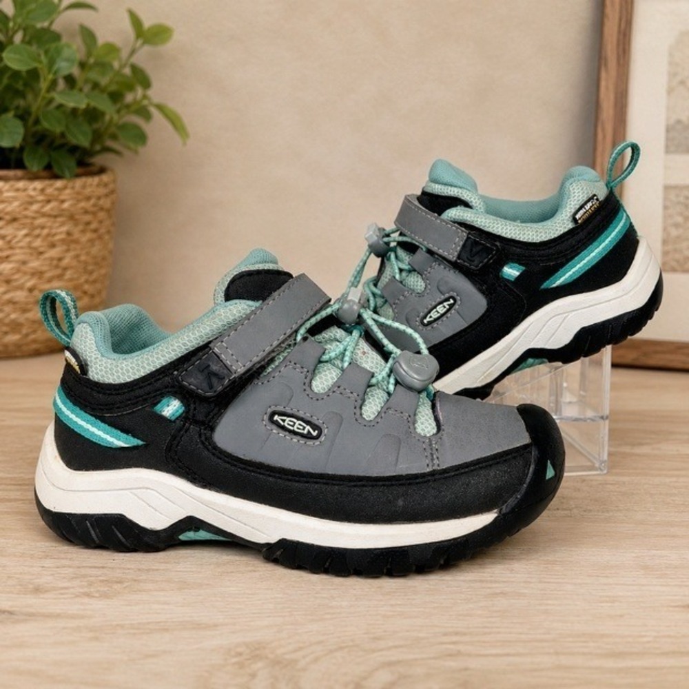 KEEN Targhee Kids‎ Size 12 Waterproof Hiking Trail Shoes Gray Teal